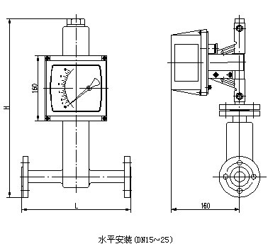 腐蚀性气体流量计外形尺寸图